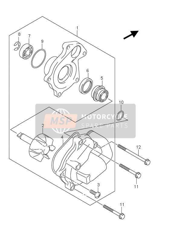 Suzuki UH200 BURGMAN 2008 Water Pump for a 2008 Suzuki UH200 BURGMAN